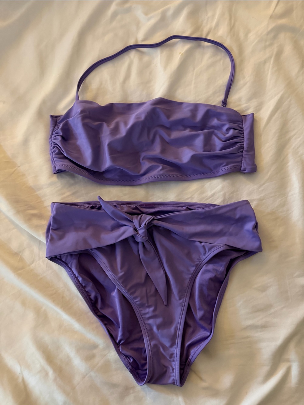 Old Navy - Bikini - Top & Bottom - Bow Tie - Lavender Purple - Strapless Bandeau